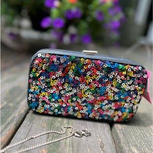 Kate spade tonight sequin clutch new